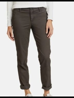 Eddie Bauer Legend Wash Relaxed Chino Pants Dark Ginger Khaki Wemin's Size 2  29